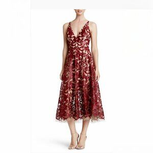 Dress the Population Blair Embellished Fit & Flare Cocktail Dress NWT